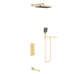 Душевой комплект Vincea VSFW-431T1RBG встраиваемый, термостатический, 3 режима, брашированное золото