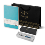 Подарочный набор: Шариковая ручка Parker Jotter + ежедневник, бирюзовый