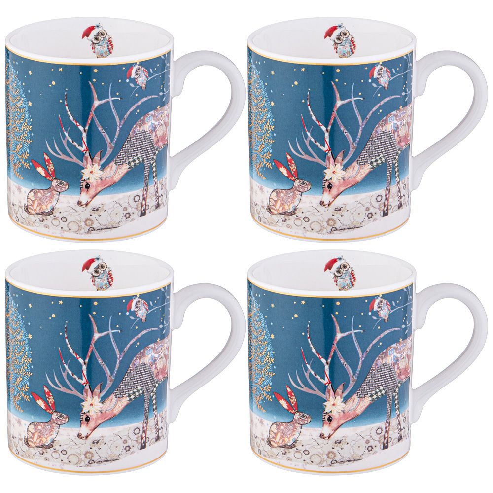 НАБОР КРУЖЕК LEFARD "CHRISTMAS" 4 ШТ. 230 МЛ ПЕЧВОРК (КОР=12НАБ.)