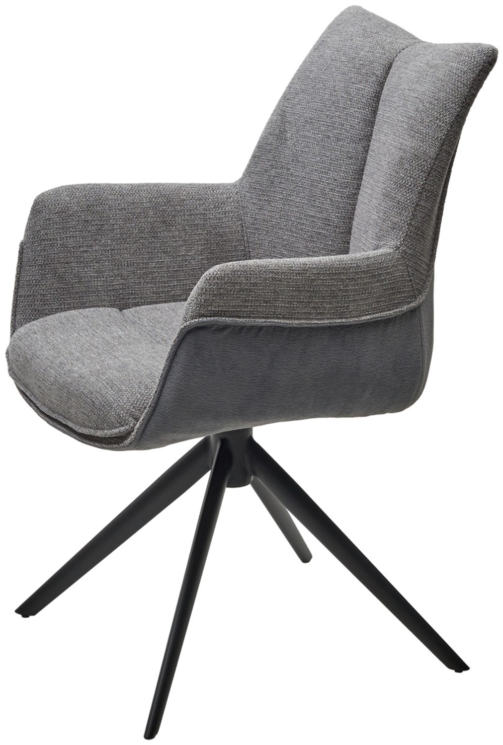 Стул М-City DISAUR Понтус (Pontus) поворотный на 360 градусов, Серый, темно-серый (Kn01-03, Bz1046-02 ), Черный Карк