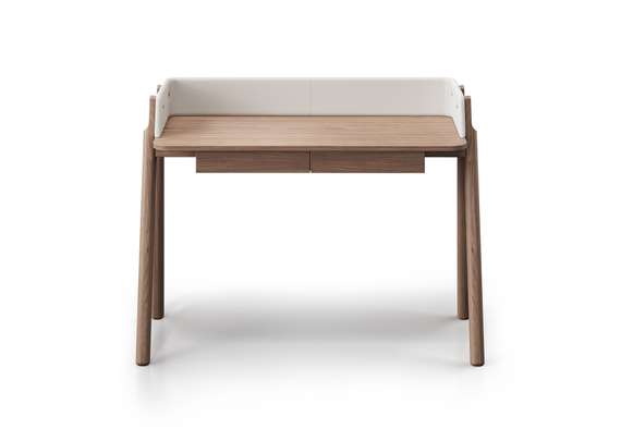 Консоль Basic 120*45 см (натуральный дуб, молочный экокожа)