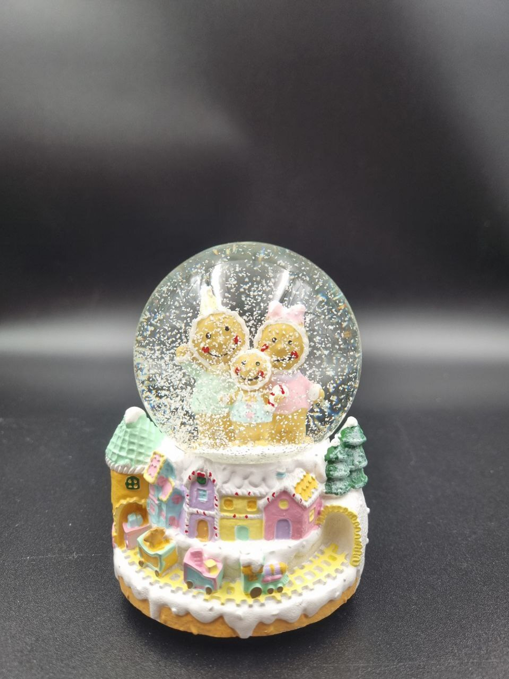 Шар снежный Пряничный полимер/стекло 9*12,5см SQ5