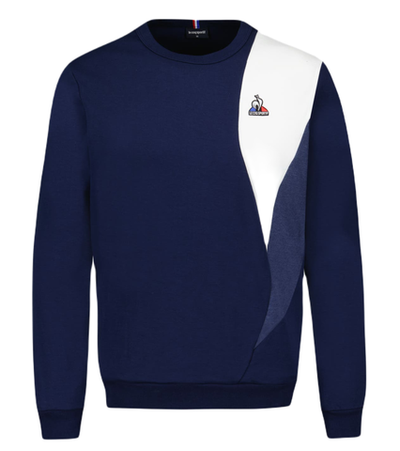 Куртка теннисная Le Coq Sportif SAISON 1 Crew Sweat N°1 SS23 - Blue
