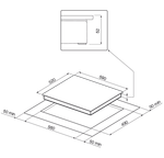 Индукционная варочная поверхность Graude IK 60.0 KEL схема встраивания