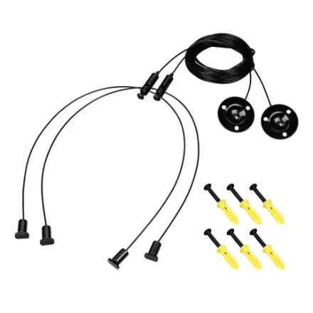 Подвес LINE-6070 2x4m Set BLACK (Pad 9x2mm) (Arlight, Металл) 056259