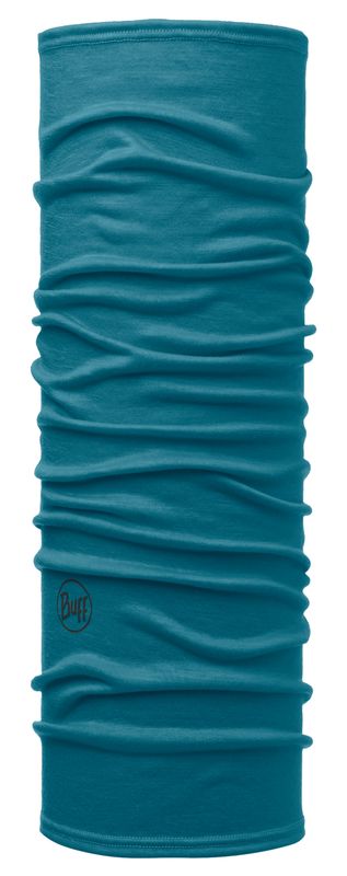 Тонкий шерстяной шарф-труба Buff Solid Lake Blue Фото 1