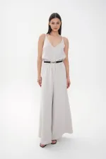Комбинезон Alexandra Talalay на лямках AO003 светло-серый