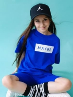 Костюм для девочки футболка и велосипедки