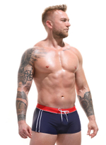 Пляжные боксеры с контрастными полосками по бокам (Размер: XXL) (Цвет: зеленый)