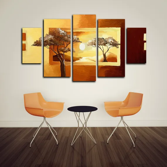 Модульная картина"Рассвет в саванне"