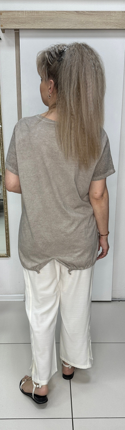 Комбинированная футболка с изображением одуванчиков