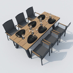 Стол обеденный Ideal Patio МИРРА 220 см карбон