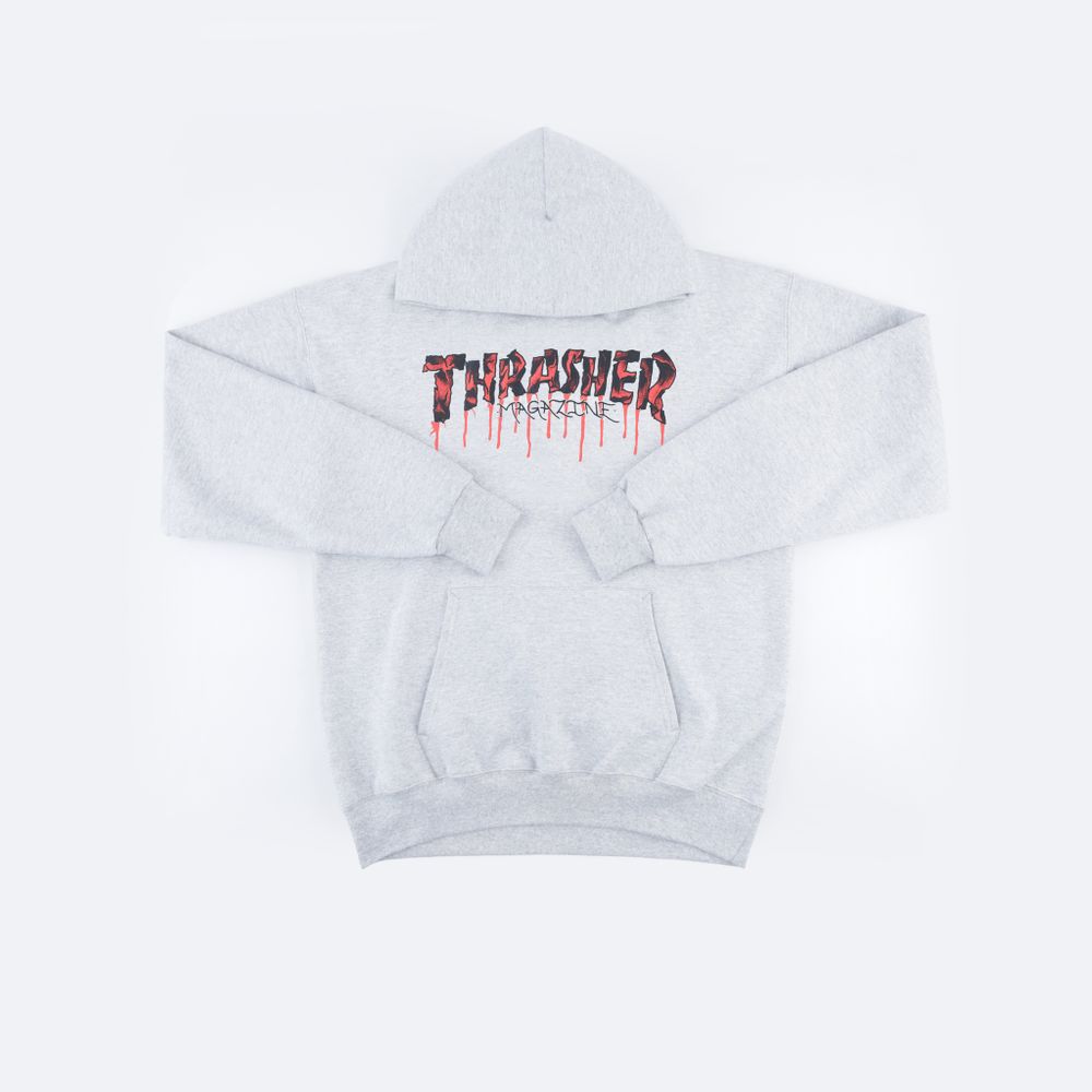 Худи Thrasher Blood Drip Hood (ash)