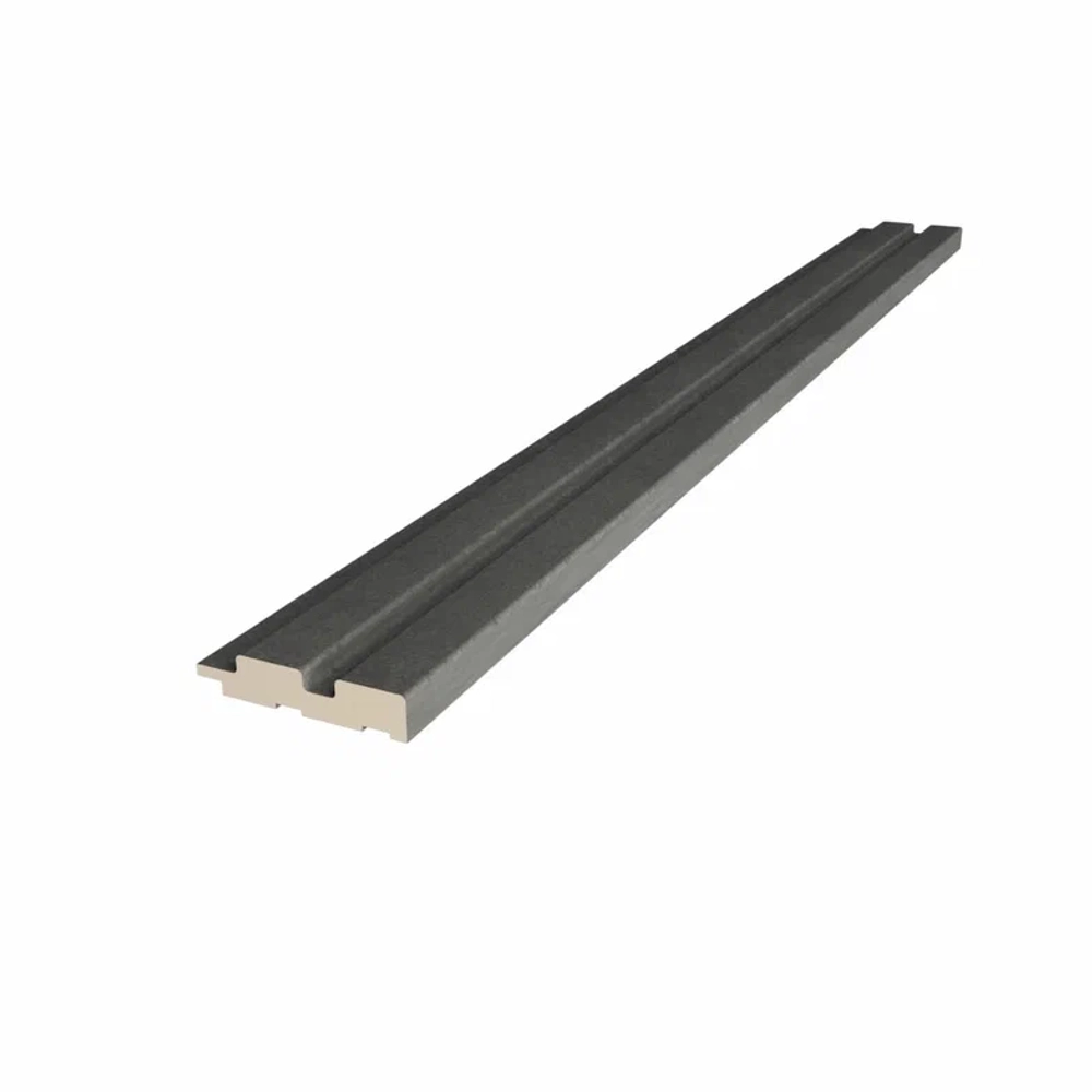 Стеновая панель реечная финишная Альберо, Бетон Тёмный, 78*16*2750 мм