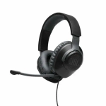 Компьютерная гарнитура JBL Quantum 100, черные, игровые наушники проводные