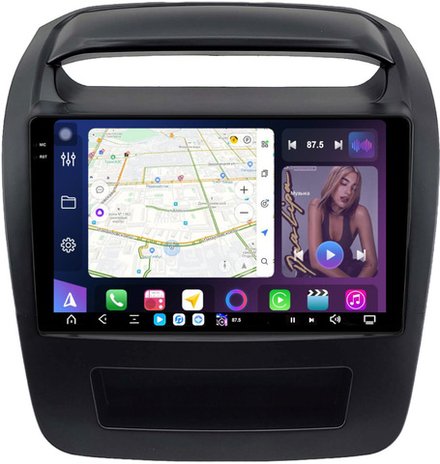 Магнитола для KIA Sorento 2 XM 2012-2016 (климат на ШГУ, рамка большая) - FarCar GX224UM монитор 9.5" 2K QLED на Android 14, TS20, 6+128Гб, CarPlay, 4G SIM-слот