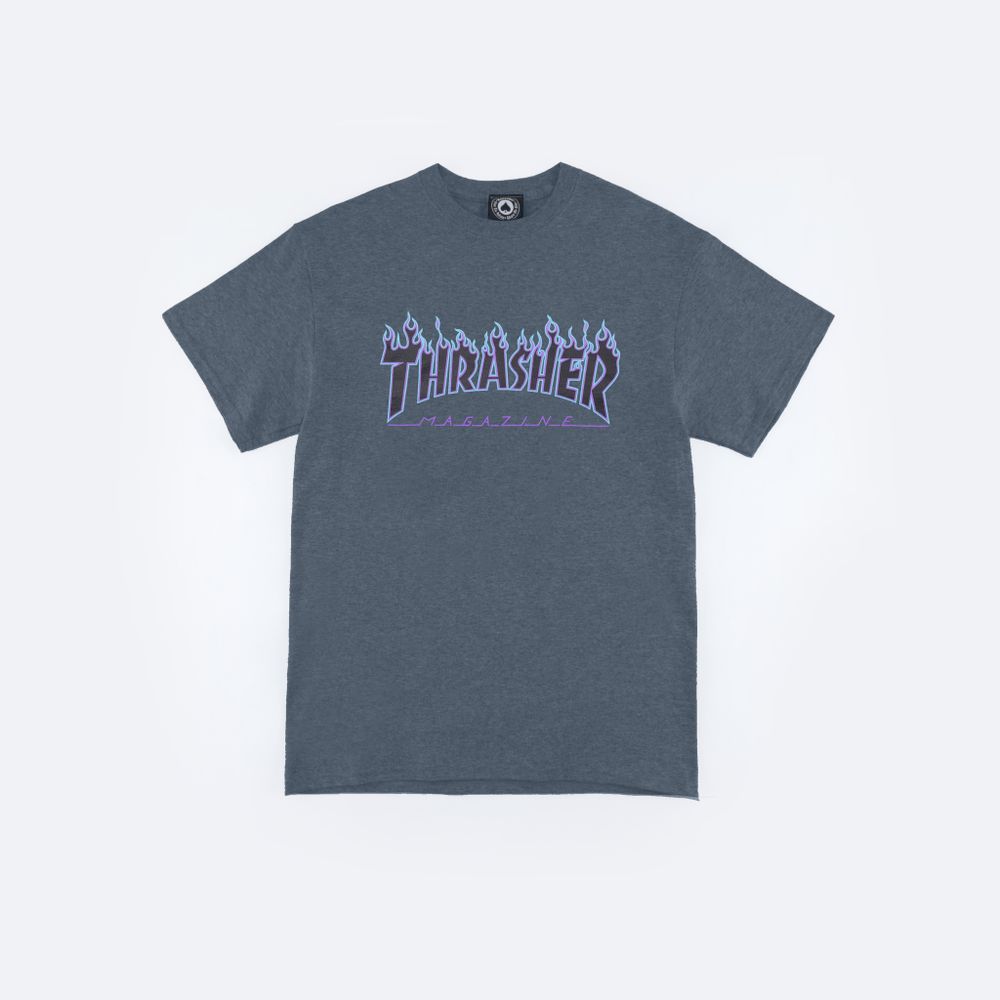 Футболка Thrasher Flame Logo (dark heather)