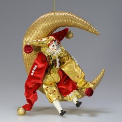 Ёлочная игрушка Клоун на луне