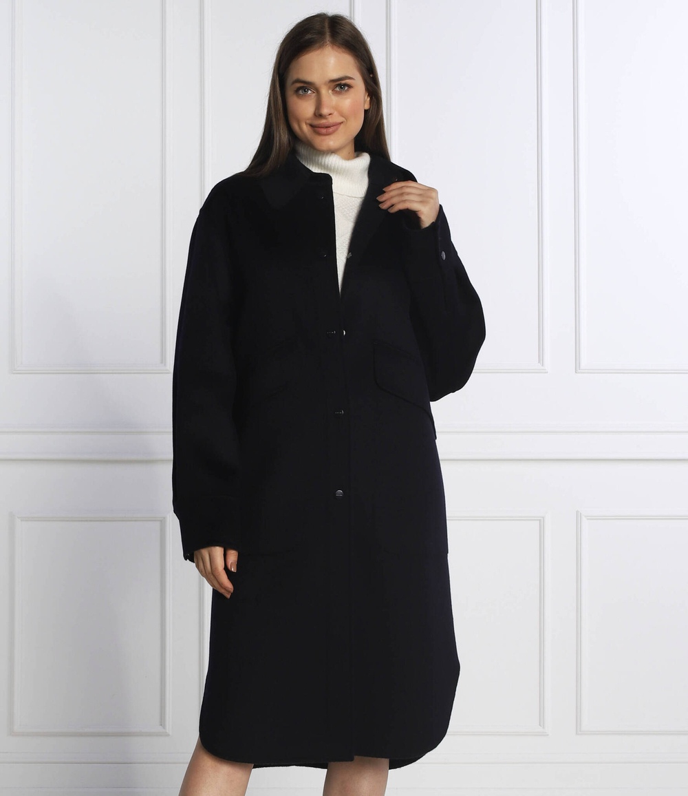 Хлопковое пальто Marc Cain - темно-синий(TS 11.03 W70)