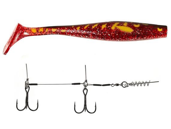 Виброхвосты LJ 3D BBS Series KUBIRA SWIM SHAD 9,0in (22,86)/PG25 1шт.+Stinger L