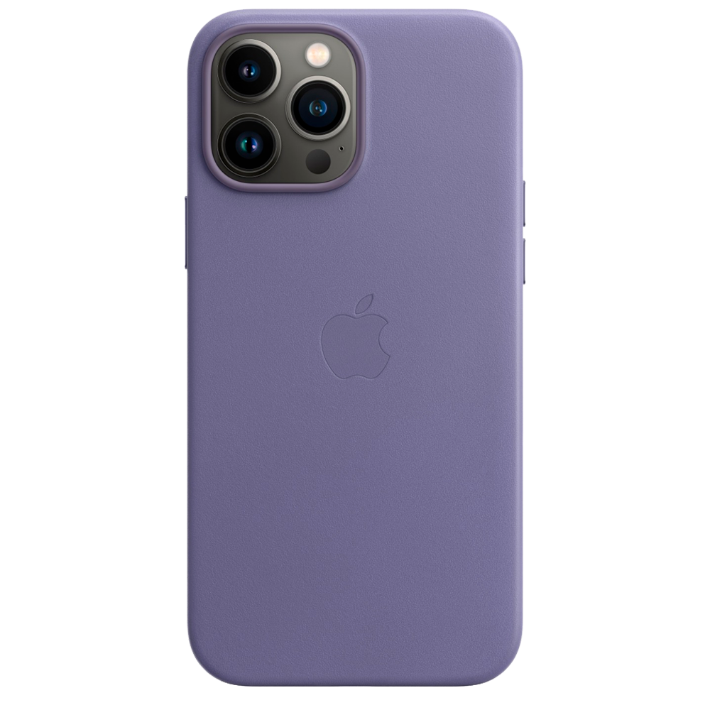 Кожаный чехол с поддержкой MagSafe Apple Leather Case для iPhone 13 Pro Max, Wisteria (Сиреневая глициния)