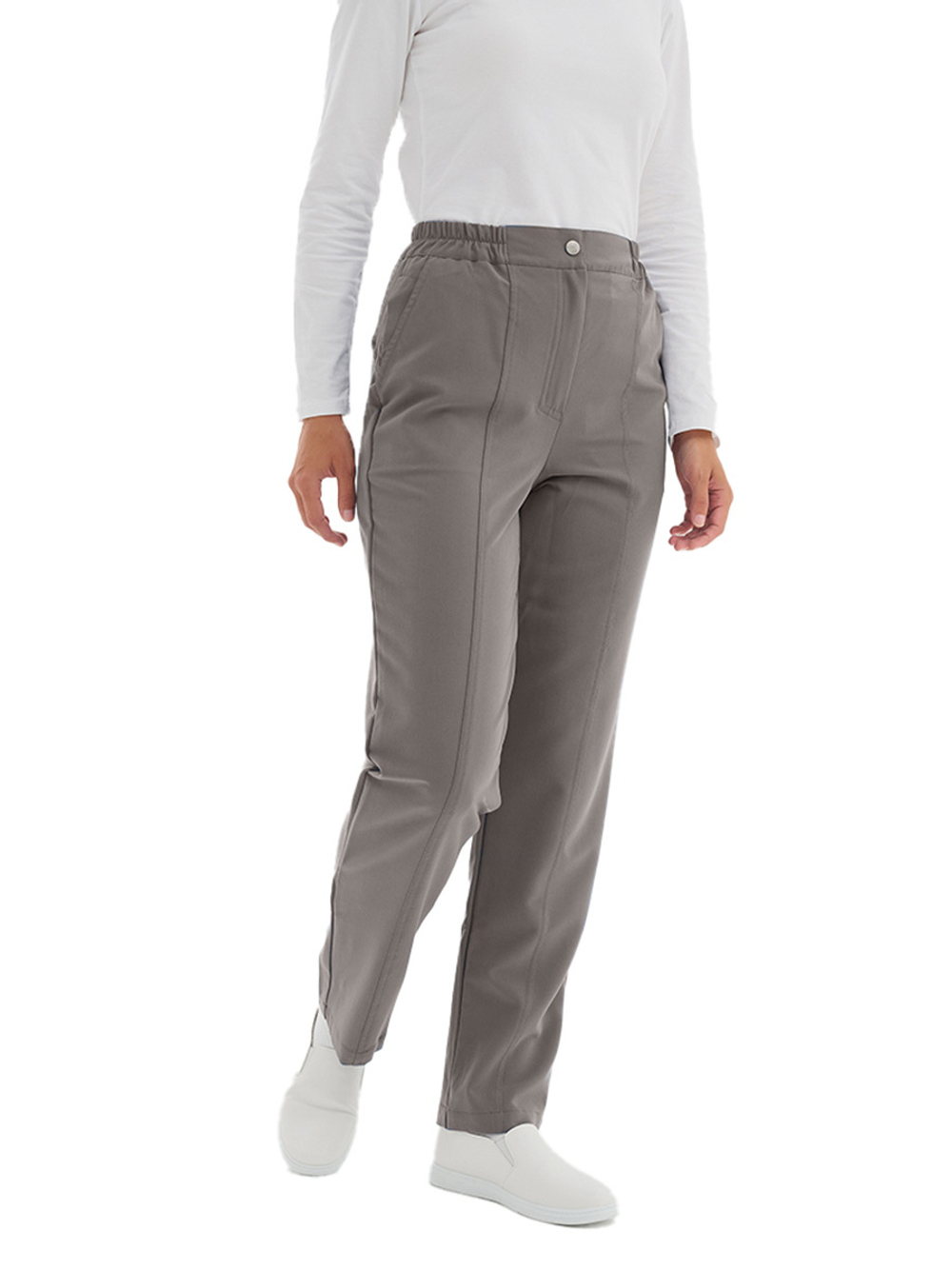 Брюки медицинские женские Тезис TZ325, на молнии и пуговице, красный, 50