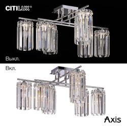 Citilux AXIS CL313281 Люстра хрустальная потолочная Хром