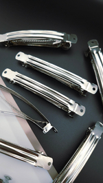 Основа для заколоки (автомат), 6 см, материал сталь, 20 шт.