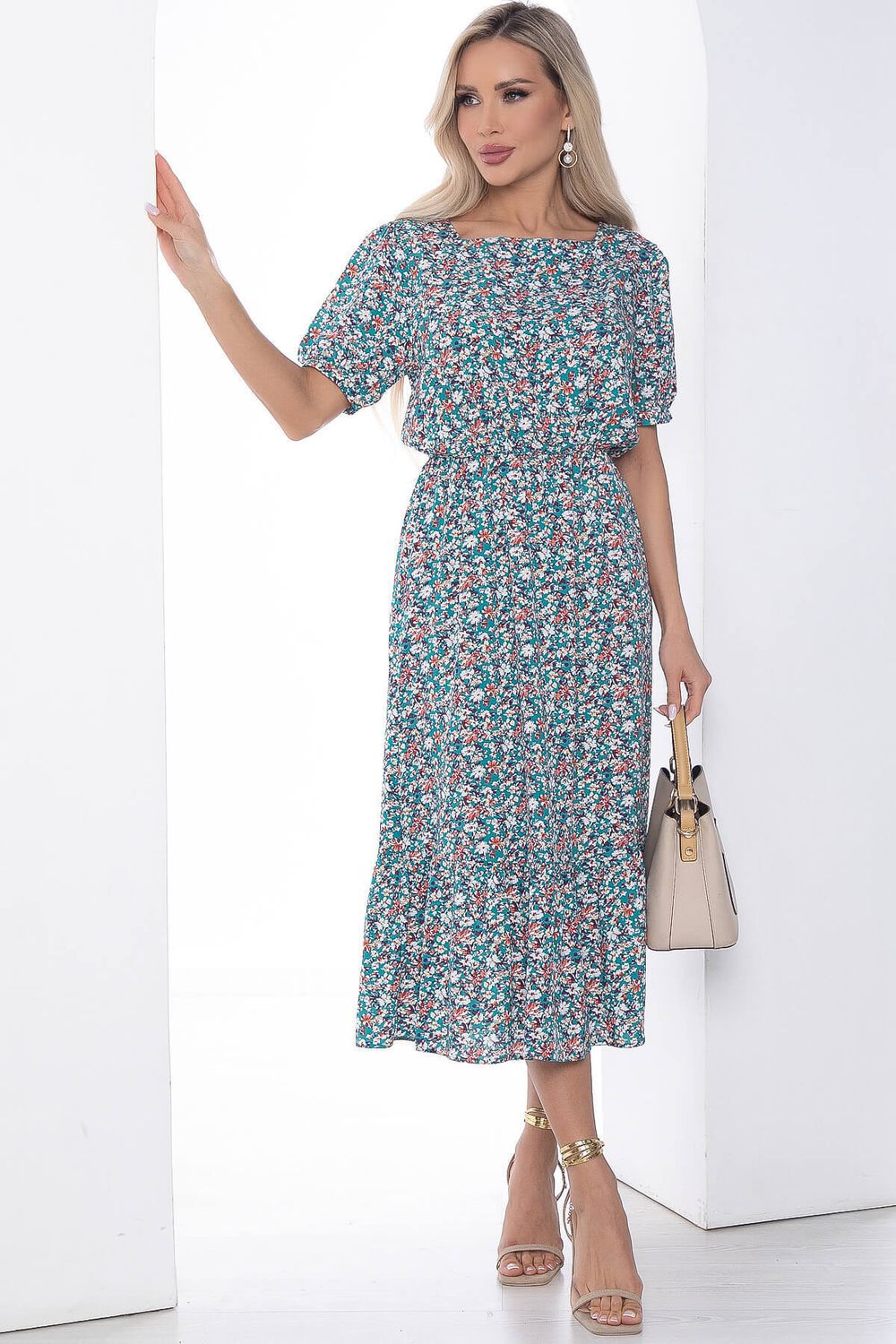 Платье Эпоха моды изумрудное П10143 LT Collection (Акция)