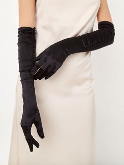 Перчатки длинные атласные