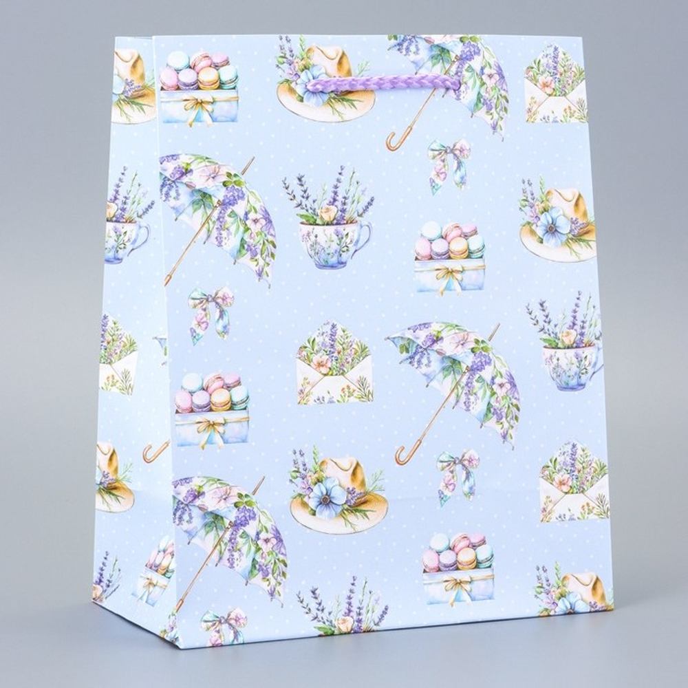 Пакет подарочный ламинированный Зонтик 18×22.3×10 см