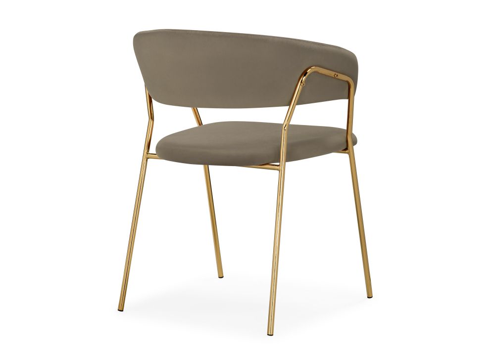Стул на металлокаркасе Kamelia 1 cappuccino / gold
