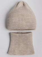 Шапка детская осенняя вязаная и снуд