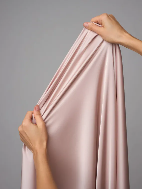 Шелк искусственный стрейч оптом, арт. 2207, Китай, пудра