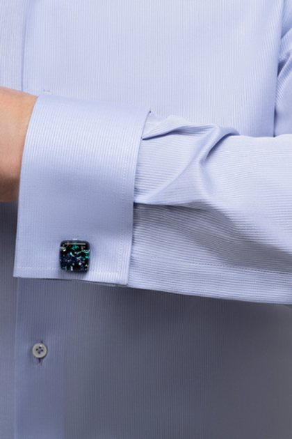 Рубашка сиреневая фактурная в полоску