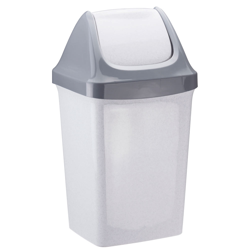 Контейнер для мусора 50л "Свинг", мраморный