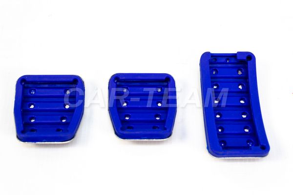 Накладки на педали металлические "Sal-Man" синие на Лада Веста (МКПП) (01165)