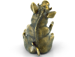 Бронзовая статуэтка "Веселый кабан"