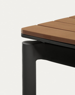 Canyelles Уличный раздвижной стол черный 180 (240) x 100 см