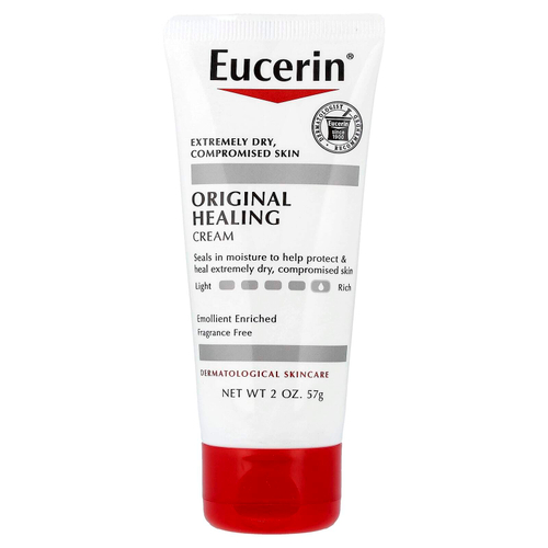 Eucerin, Original Healing, оригинальный заживляющий крем для очень сухой и чувствительной кожи, без отдушек, 57 г (2 унции)