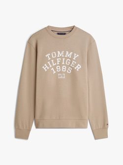 Свитшот Tommy Hilfiger Arch Logo Flex Fleece Coastal Taupe