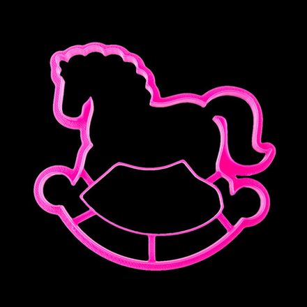 Вырубка для пряника "Лошадка - качалка" пластик, 10*9 см