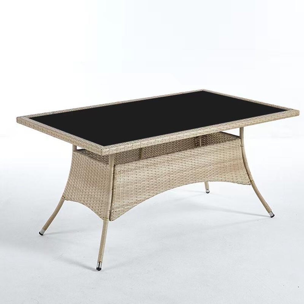 Стол из искусственного ротанга Пегас 150*80 см — Greige