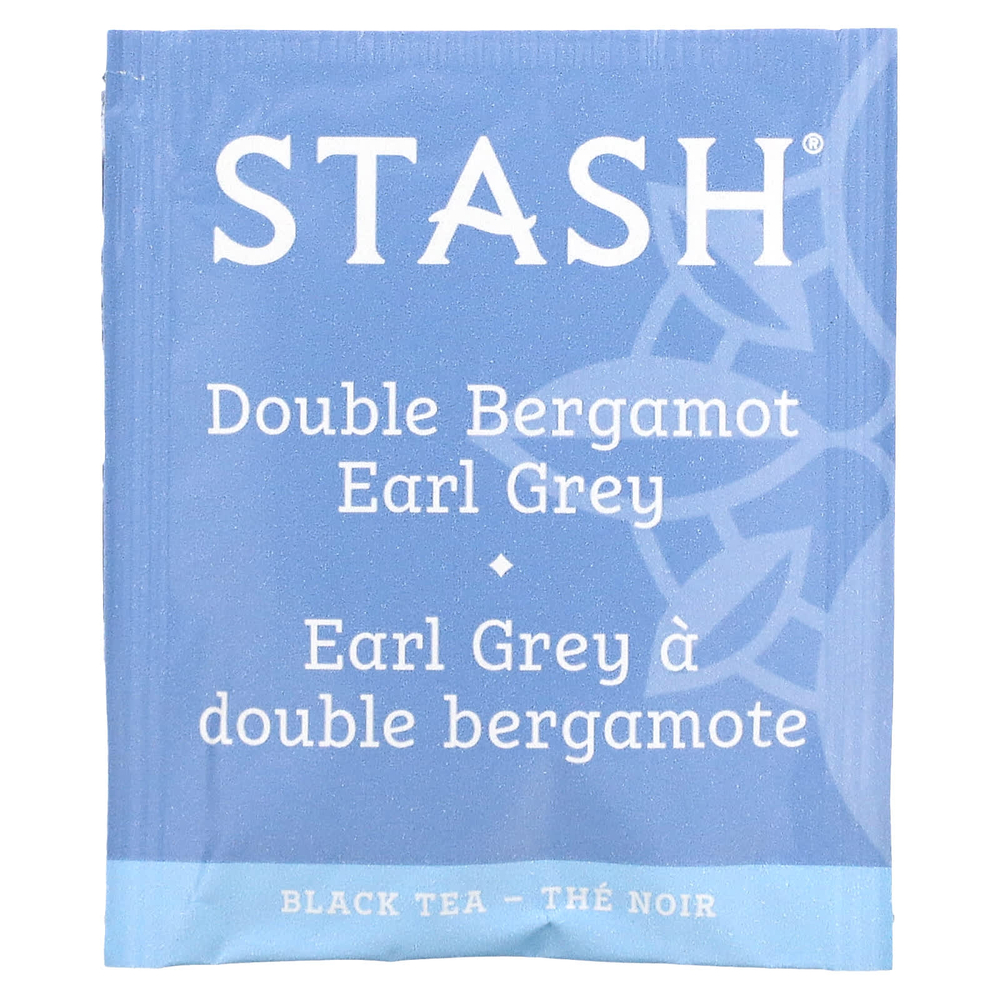 Stash Tea, Earl Grey, черный чай, двойной бергамот, 18 чайных пакетиков, 33 г (1,1 унции)