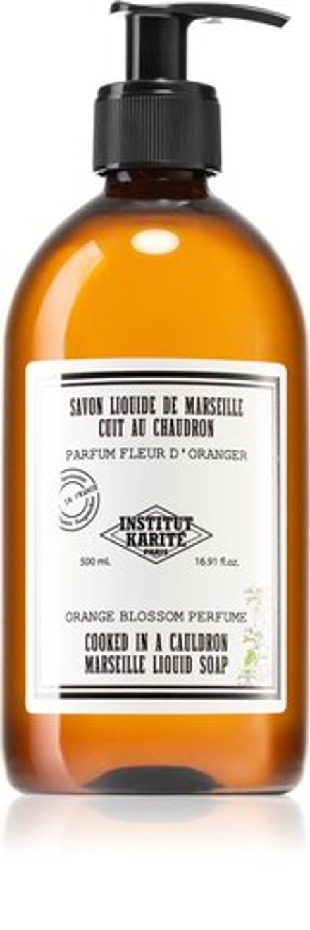 Institut Karite Paris Orange Blossom Marseille Liquid Soap - жидкое мыло для рук /   500  ml  / GTIN 3760091909640