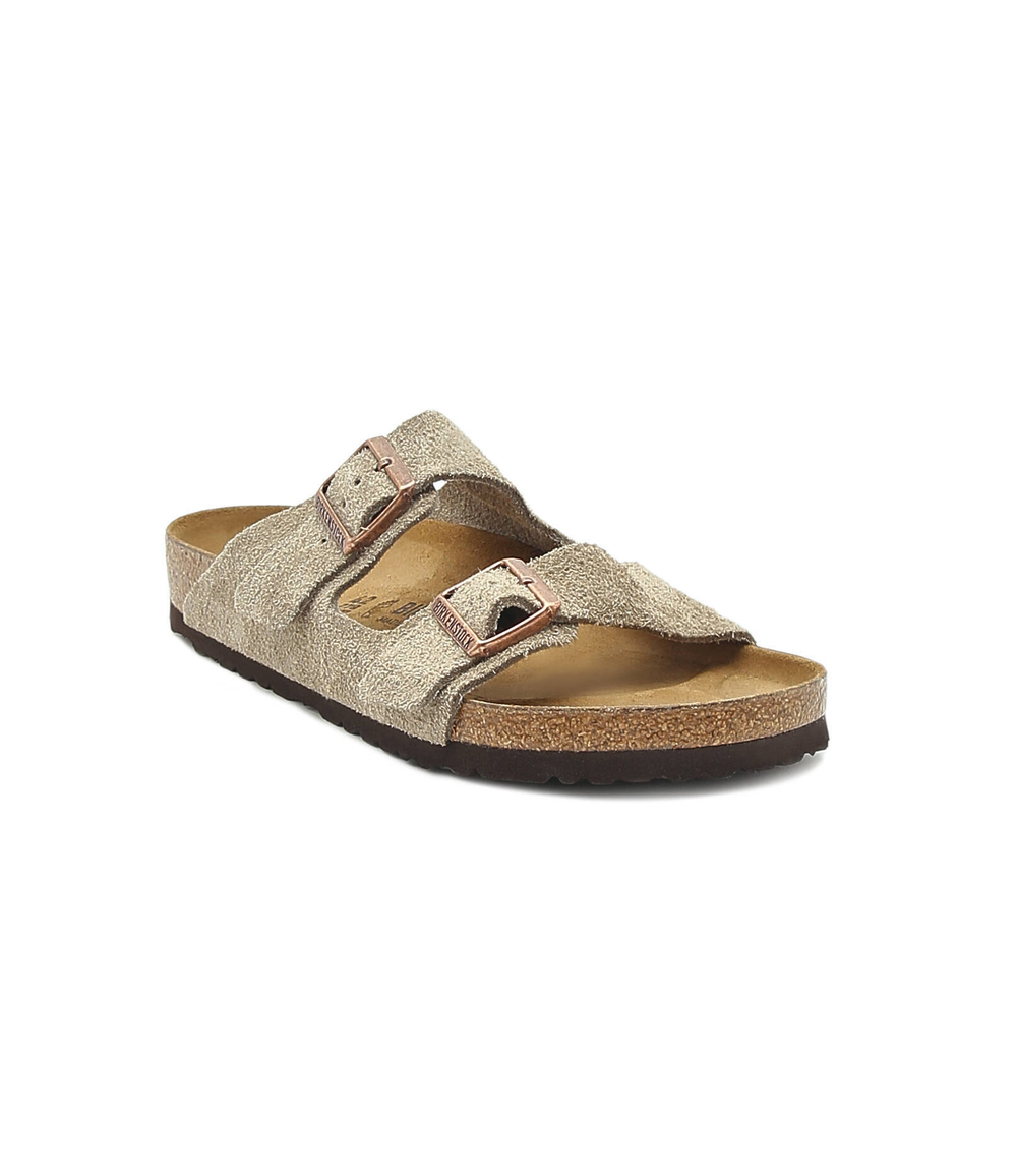 Шлепанцы кожаные arizona vl Birkenstock - коричневый(51461)