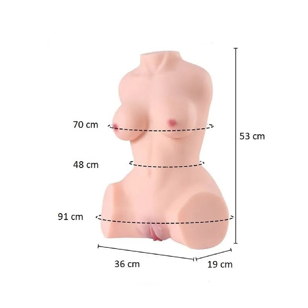 Реалистичный женский торс Norma 53 см