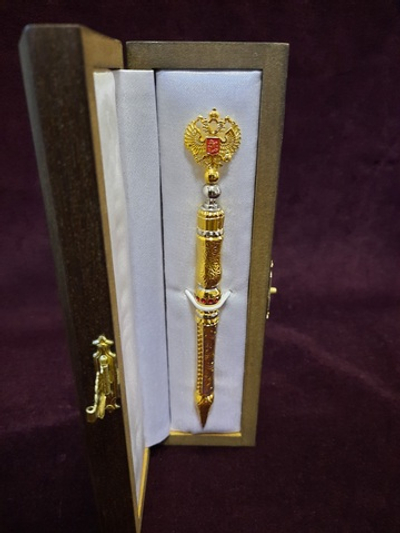 Ручка "Герб России", золото