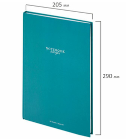Блокнот БОЛЬШОЙ ФОРМАТ (205х290 мм) А4, 80 л., твердый, клетка, STAFF, "Моноколор", 114404