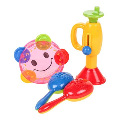 Набор муз инстр.(бубен,дудка,маракасы) РАС 21см, MusicSet, арт.327B